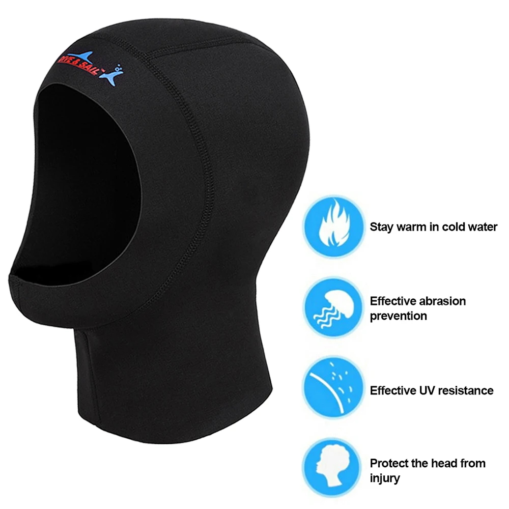 Aquatic Sports Cap - 1mm Neoprene Men Women Fishing Snorkeling