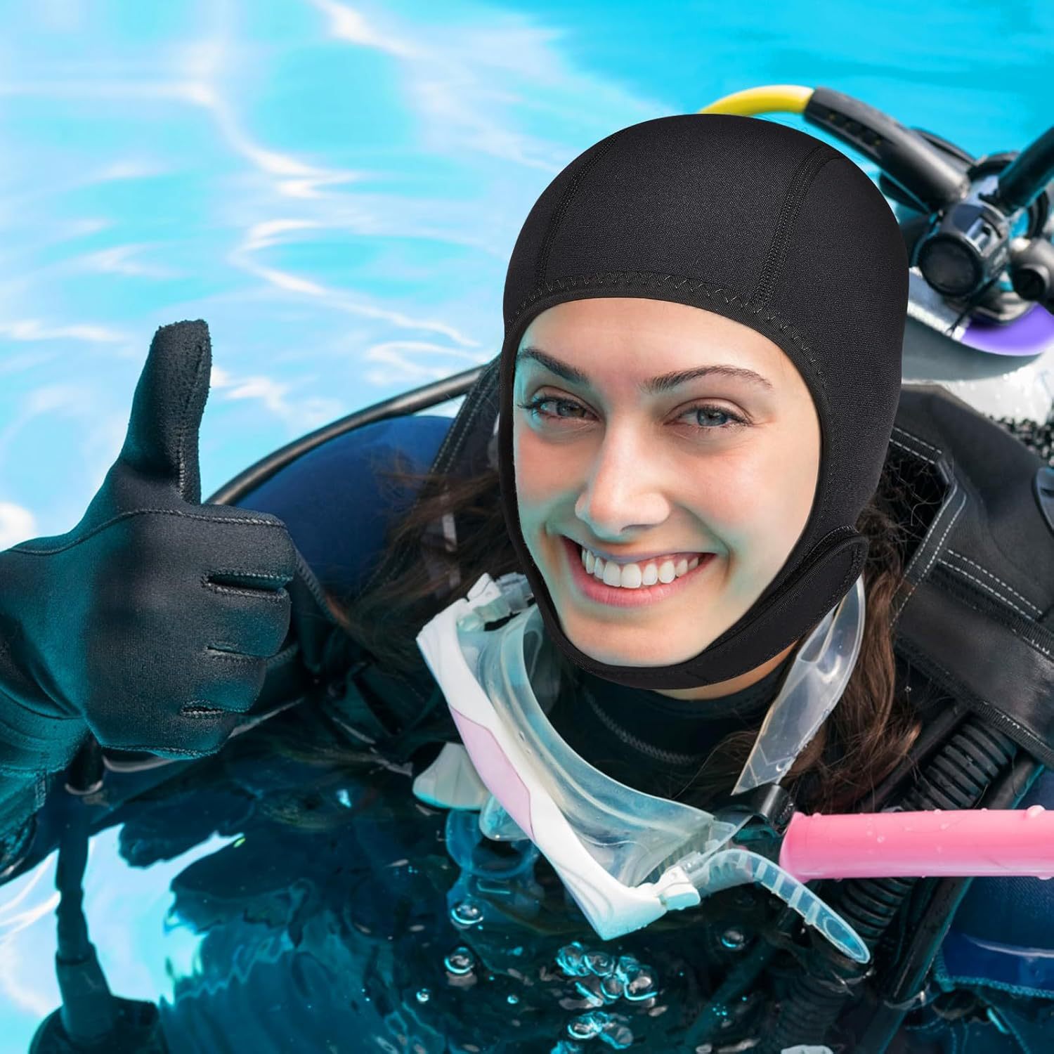 Scuba Dive Hood Swimming Cap 3 - огляд і ціна Aquatic Sports Cap