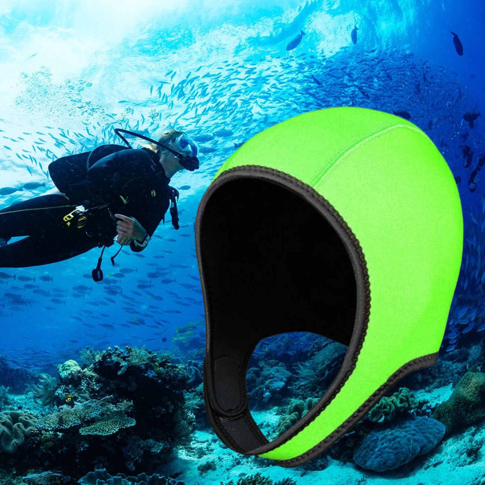 Scuba Dive Hood Swimming Cap 3 - огляд і ціна Aquatic Sports Cap