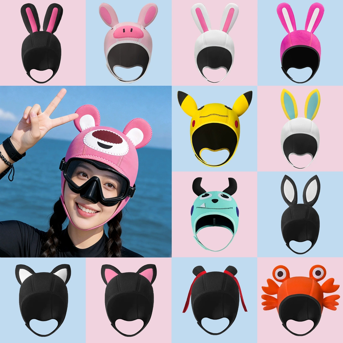 3mm Neoprene Cute Cartoon Ther - огляд і ціна Aquatic Sports Cap