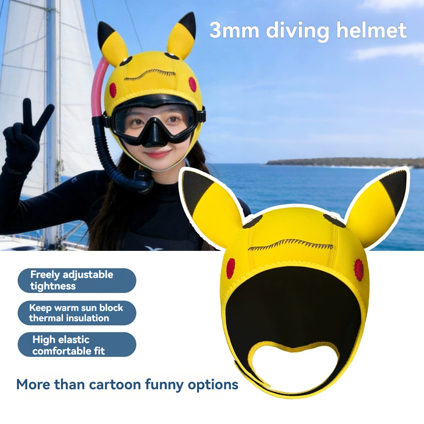 3mm Neoprene Cute Cartoon Ther - огляд і ціна Aquatic Sports Cap